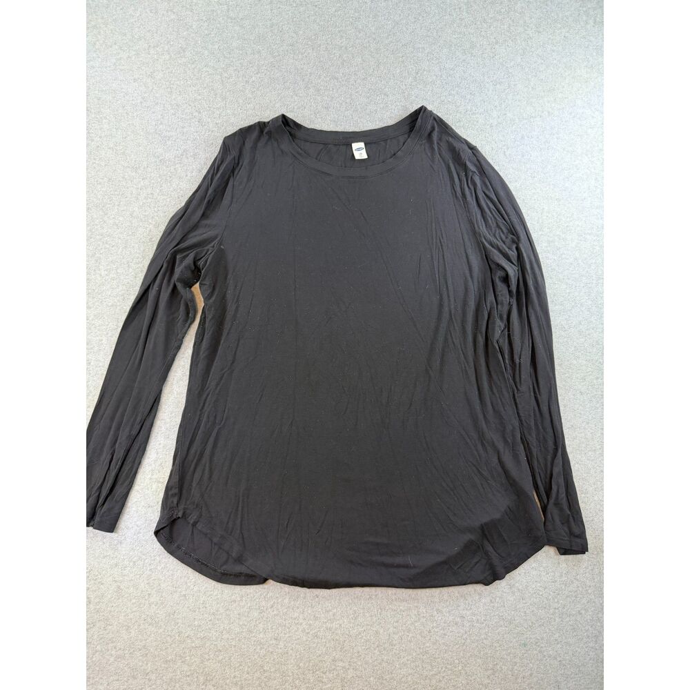 Old Navy Luxe Women’s XXL Black Long Sleeve Scoop Neck Tunic Top 3096
